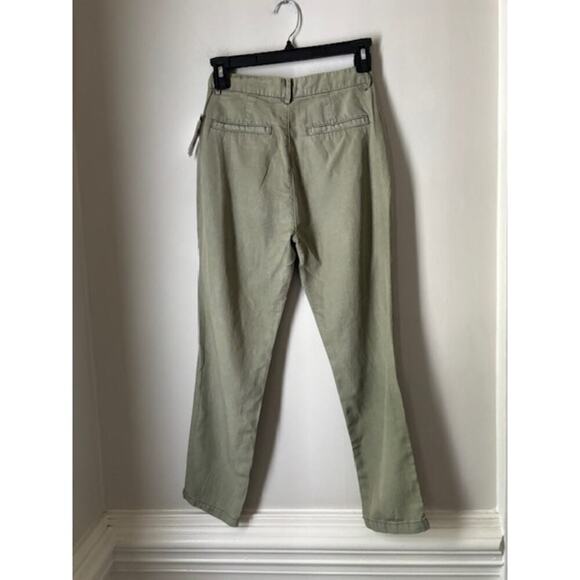 Adriano Goldschmied Green The Evan Relaxed Pleated Tapered Trouser Pants 23 NWT - Picture 3 of 8